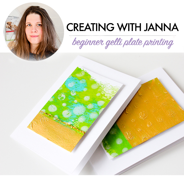 alisaburke: creating with janna- beginner gelli plate printing
